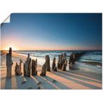 Artland Artprint Zonsondergang strand golfbreker als, Huis en Inrichting, Woonaccessoires | Schilderijen, Tekeningen en Foto's
