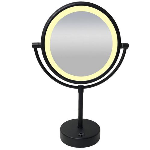 Scheerspiegel Wiesbaden Met LED Verlichting Ø20cm Staand 5x, Doe-het-zelf en Verbouw, Sanitair, Bad, Nieuw, Ophalen of Verzenden