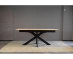 Eettafel Freya Eiken uitschuifbaar 180-265 x 100 cm -, Huis en Inrichting, Tafels | Eettafels, Ophalen of Verzenden, Nieuw