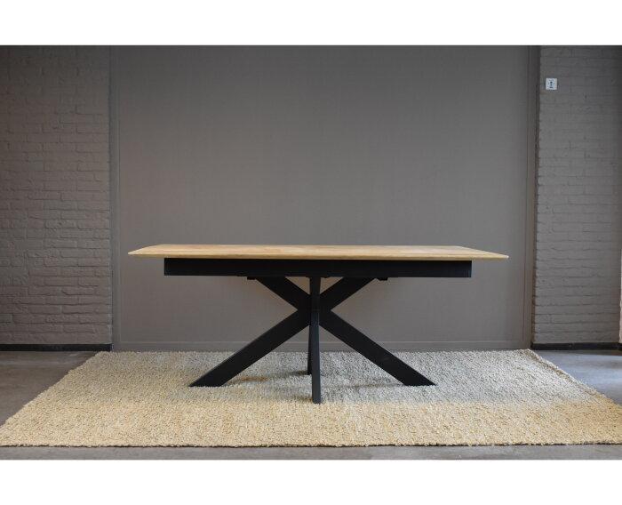 Eettafel Freya Eiken uitschuifbaar 180-265 x 100 cm -, Huis en Inrichting, Tafels | Eettafels, Nieuw, Ophalen of Verzenden