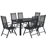 Tuinset Milano - 6 personen - donkergrijs, Tuin en Terras, Tuinsets en Loungesets, Verzenden, Nieuw