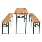 Houten Biertafelset / Bierbank Passau - 3-delig - Inklapbaar, Verzenden, Nieuw