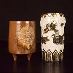 Set keramische vazen door Shraku – drakenontwerp Mizusashi