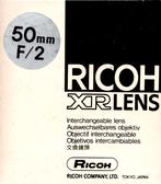 Ricoh Rikenon XR 50mm f/2 S Lens (Pentax K-Mount) (Nieuw), Audio, Tv en Foto, Fotografie | Lenzen en Objectieven, Verzenden, Nieuw