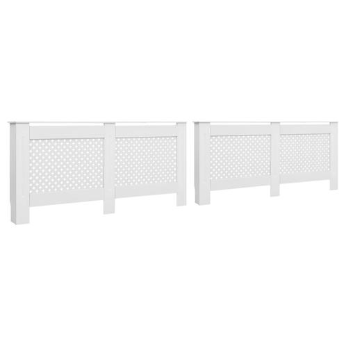 vidaXL Radiatorombouwen 2 st 172x19x81,5 cm MDF wit, Doe-het-zelf en Verbouw, Verwarming en Radiatoren, Nieuw, Verzenden