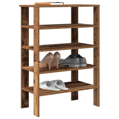vidaXL Schoenenrek 61x32x87,5 cm bewerkt hout oud, Huis en Inrichting, Kasten | Schoenenrekken, Nieuw, Verzenden
