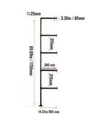 Industriële Wandplank 3 Lagen – Hout en Metaal 61x72,5 cm, Verzenden, Nieuw