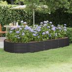 vidaXL Plantenbak 296x140x36 cm gepoedercoat staal, 100 cm of meer, Verzenden, Nieuw, Metaal