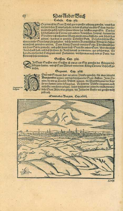 Zicht op Mons, Antiek en Kunst, Kunst | Etsen en Gravures