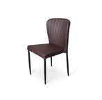 Stapelstoel Brooklyn metalen frame zitting kunstleder don..., Huis en Inrichting, Stoelen, Verzenden, Nieuw