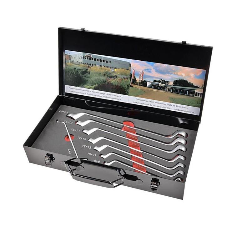 Set 8 metrische ringsleutels in metalen opbergbox, Doe-het-zelf en Verbouw, Gereedschap | Handgereedschap, Ophalen of Verzenden