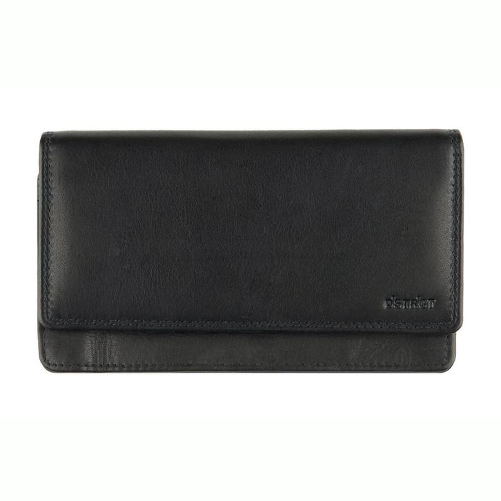 DSTRCT Leren Dames Harmonica Portemonnee RFID Zwart, Sieraden, Tassen en Uiterlijk, Portemonnees, Zwart, Nieuw, Overige merken