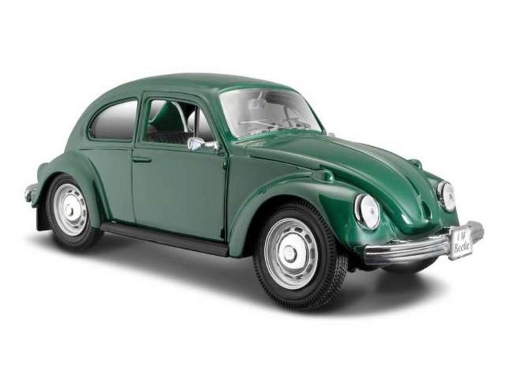 GSDCCmai 00031926gn 1/24 1973 Volkswagen Beetle, green, Hobby en Vrije tijd, Modelbouw | Figuren en Diorama's, Nieuw, Ophalen of Verzenden