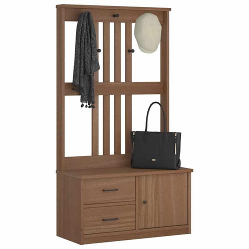 vidaXL Halboom SANDENS 87x40x159,5 cm massief grenenhout, Huis en Inrichting, Banken | Voetenbanken en Poefen, Nieuw, Verzenden