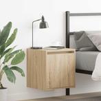 vidaXL Nachtkastjes 2 st wandgemonteerd 38x34x40 cm sonoma, Huis en Inrichting, Verzenden, Nieuw, Hout