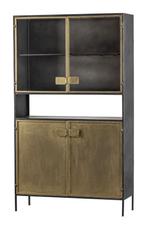 BePureHome Vitrinekast Pack 190 x 110cm, kleur Antique Brass, Nieuw, Metaal, Verzenden