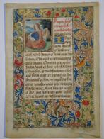 Miniatuur getijdenboek Johannes  aap, vogel Frankrijk 1470, Antiek en Kunst, Antiek | Boeken en Bijbels, Verzenden