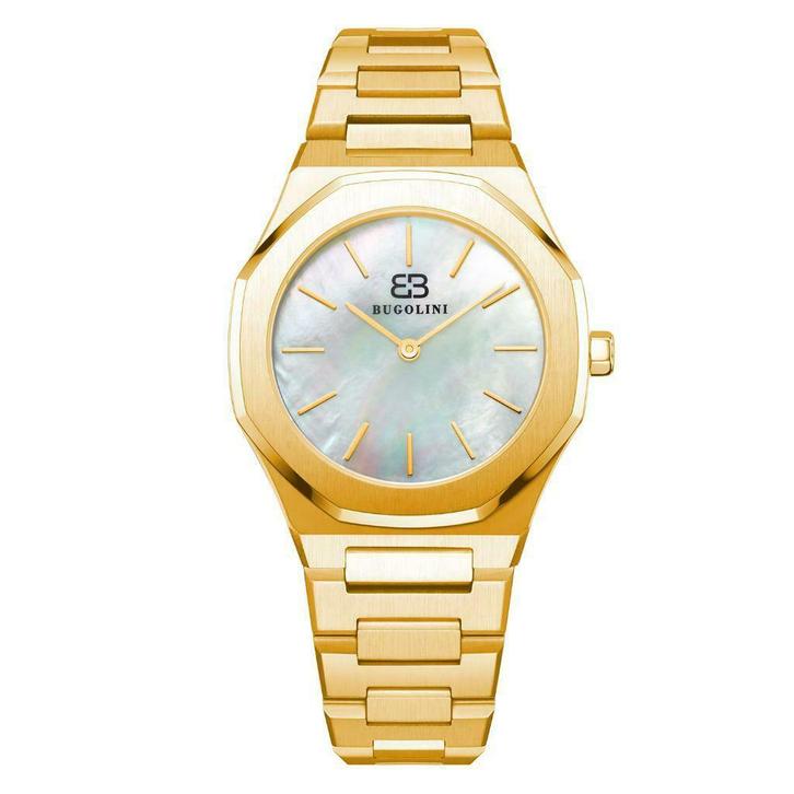 BUGOLINI® Amor staalgoud - Miyota 2025 Quartz Horloge Dames, Sieraden, Tassen en Uiterlijk, Horloges | Dames, Staal, Nieuw, Staal