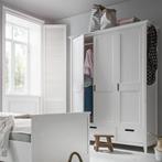Solvita 3-deurs Kledingkast H201 - Wit, Huis en Inrichting, 100 tot 150 cm, Nieuw, Met hangruimte, Overige houtsoorten