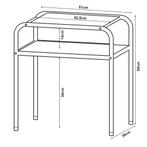 [en.casa] Bijzettafel Krødsherad 55x51x36 cm zwart en eikenk, Huis en Inrichting, Tafels | Bijzettafels, Verzenden, Nieuw