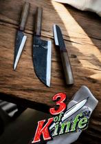 Set of 3, Hand-Forged with Old Steel, Japanese Style Knives