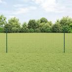 vidaXL Euro Hek met 5 U-Palen Groen 1x10 m Staal, Tuin en Terras, Verzenden, Nieuw, IJzer