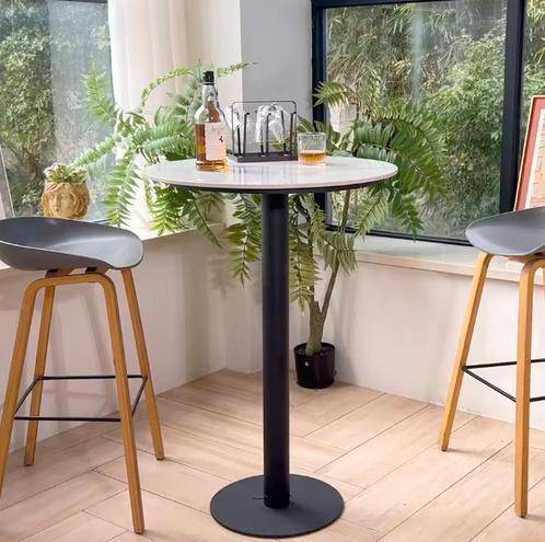 Ronde bartafel 100 cm met luxe blad van gesinterde steen, Huis en Inrichting, Tafels | Bijzettafels, Nieuw, Verzenden