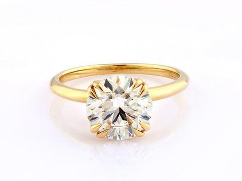 Ring - 14 karaat Geel goud - 3.02ct. tw. Diamant (Lab-grown), Sieraden, Tassen en Uiterlijk, Ringen