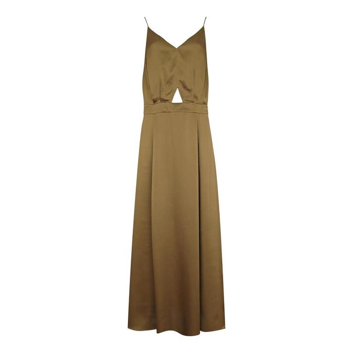 Karma Koma • zijden maxi jurk open rug • M, Kleding | Dames, Jurken, Groen, Nieuw, Maat 38/40 (M), Verzenden