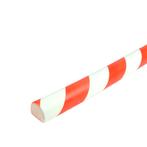 Stootrand foam, model 3 – 1 meter  -  Wit & Rood  -  1 m, Verzenden