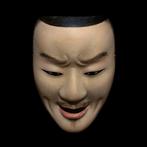 sculptuur, Japan Wooden Noh Mask of KANTAN-OTOKO   - 21, Antiek en Kunst, Curiosa en Brocante