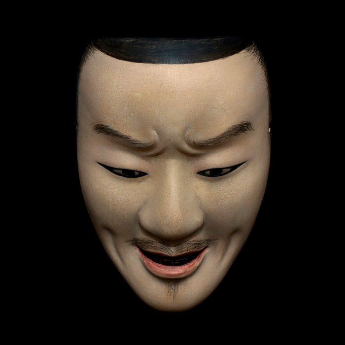 sculptuur, Japan Wooden Noh Mask of KANTAN-OTOKO   - 21, Antiek en Kunst, Curiosa en Brocante