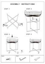 TROLLEY DUBBEL CEBU CM 57X55,5X62,5, Huis en Inrichting, Tafels | Sidetables, Ophalen of Verzenden, Nieuw