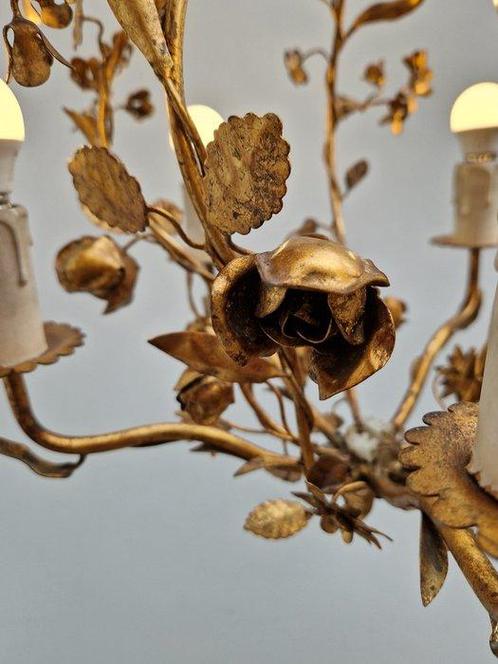 Exceptionele vergulde Bloemen Chandelier - Kroonluchter -, Antiek en Kunst, Antiek | Meubels | Stoelen en Banken