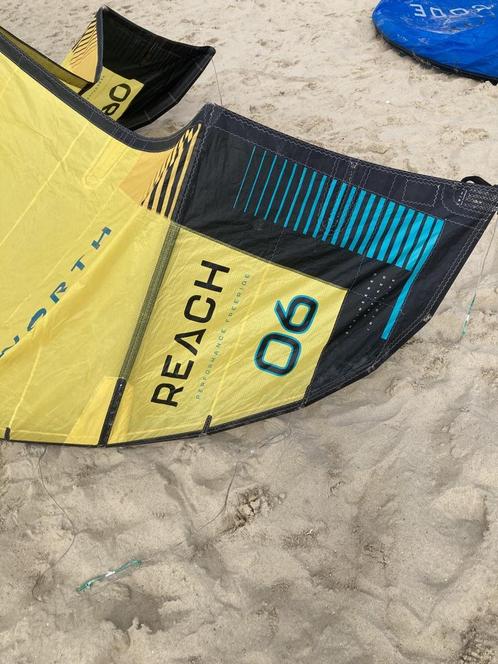 North Reach Kite 2024 Yellow 6, Watersport en Boten, Kitesurfen, Kite, Gebruikt, 6 m², Ophalen of Verzenden