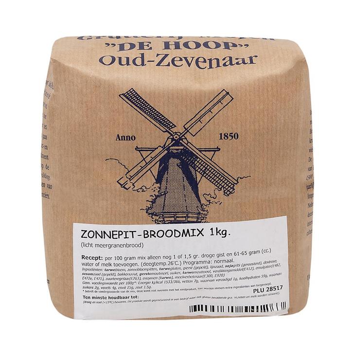 Molen de Hoop Zonnepit Broodmix 1kg, Hobby en Vrije tijd, Taarten en Cupcakes maken, Nieuw, Verzenden