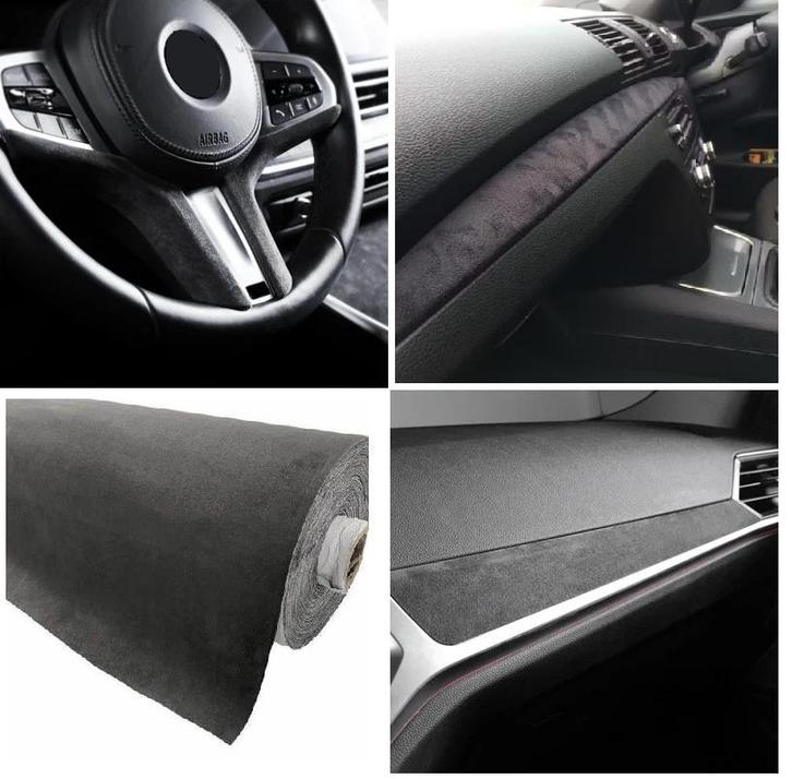 Alcantara-Look Interieur wrap | Antrasiet | Breedte 152CM |, Auto diversen, Tuning en Styling, Verzenden