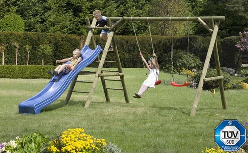 Houten speeltoestel Classic inclusief twee schommels en, Kinderen en Baby's, Speelgoed | Buiten | Speeltoestellen, Nieuw, Ophalen of Verzenden