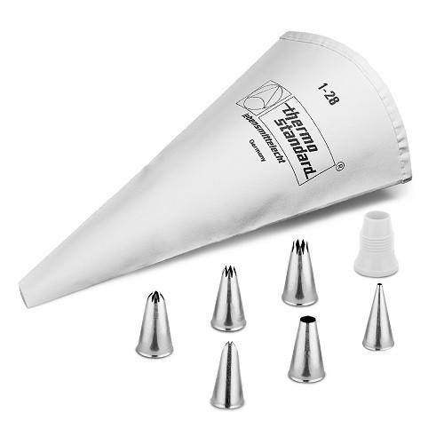 Spuitzakset katoen 28cm (8-delig), Hobby en Vrije tijd, Taarten en Cupcakes maken, Nieuw, Verzenden