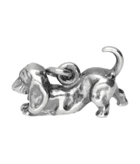 Zilveren Teckel gezwart kettinghanger, Sieraden, Tassen en Uiterlijk, Kettinghangers, Verzenden
