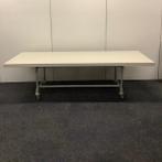 Werktafel op wielen, (hxbxd) 69x250x100 cm, wit - grijs