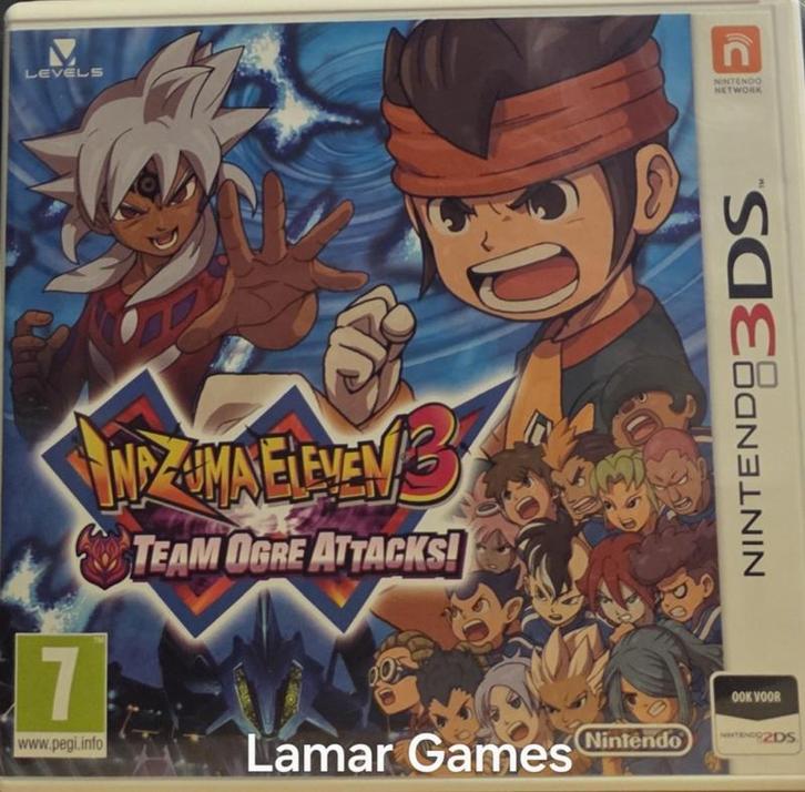 Inazuma Eleven 3 Team Ogre Attacks (Nintendo 3DS tweedehands, Spelcomputers en Games, Games | Nintendo 2DS en 3DS, Zo goed als nieuw