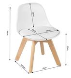 Kinderstoel met rugleuning en houten poten voor kinderkamer, Verzenden, Nieuw