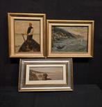 Italiaanse school (XX) - Lotto di 3 scene marinaresche, Antiek en Kunst