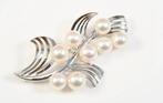 Mikimoto - Broche - 14 karaat Witgoud, parel Parel