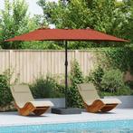 vidaXL Tuinparasol Terracotta 385 x 209 x 244 cm Polyester, Verzenden, Nieuw, 2 tot 3 meter