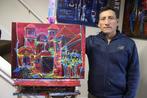Simeon Gonzales - Paisaje en Rojo - NO Reserve, Antiek en Kunst