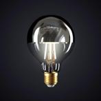 LED kopspiegel Filament lamp 7W Globe G95 Zilver Warm wit, Ophalen of Verzenden, Nieuw