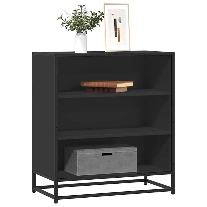 vidaXL Dressoir 68x35x76 cm bewerkt hout en metaal zwart, Huis en Inrichting, Kasten | Dressoirs, Nieuw, Overige houtsoorten, Verzenden