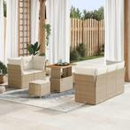 vidaXL Tuin Sofa Set in hoogte verstelbaar 8 pcs Beige poly, Verzenden, Nieuw